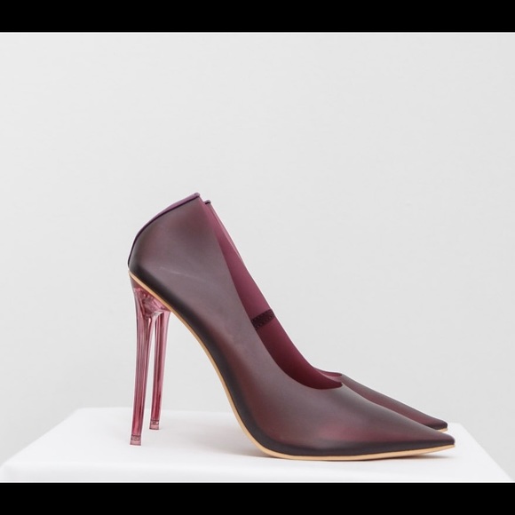 Women’s purple pvc sheer illusion stiletto - Picture 5 of 7